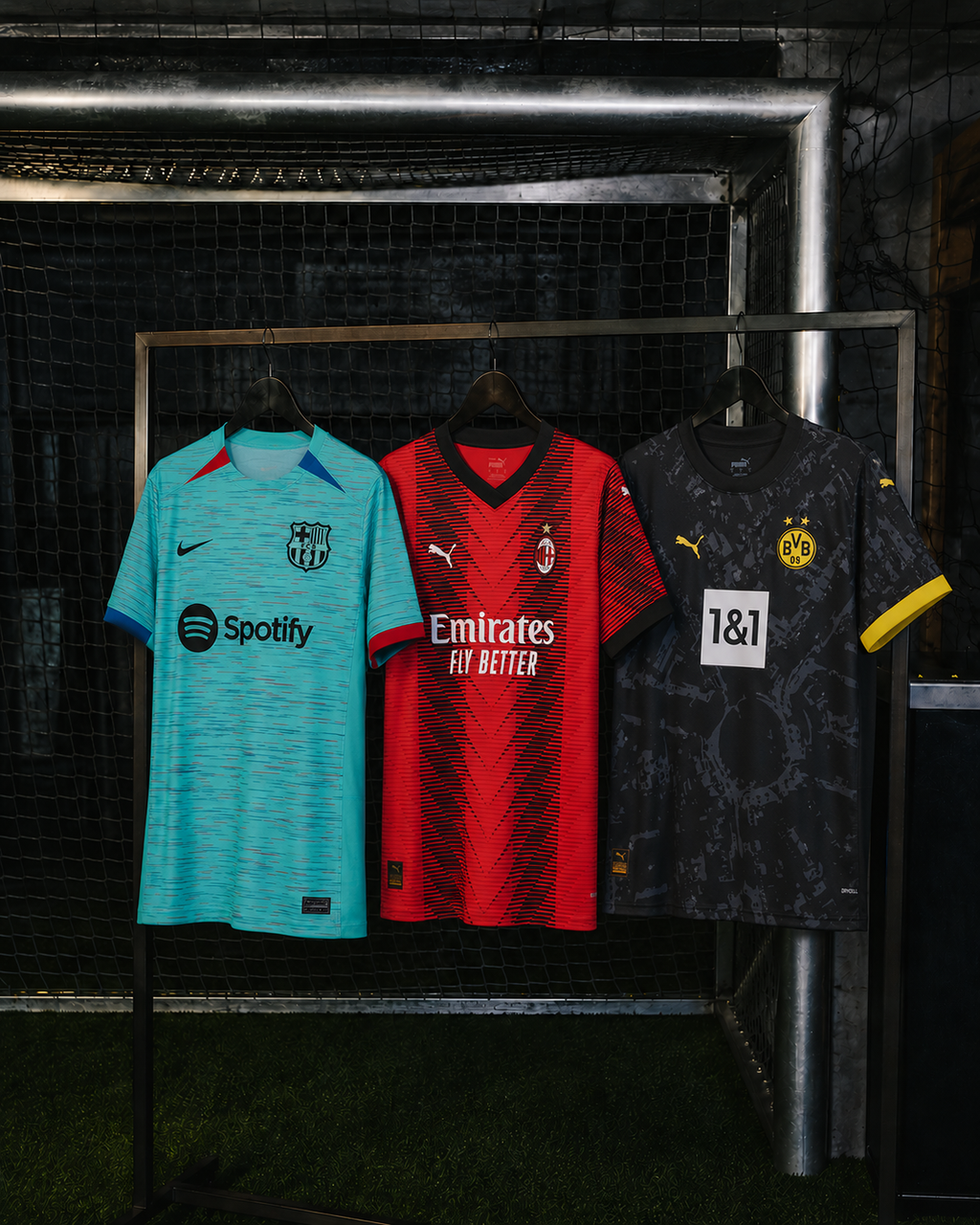 Damen Trikot Mystery Box mit Barcelona, AC Mailand und Borussia Dortmund Trikots
