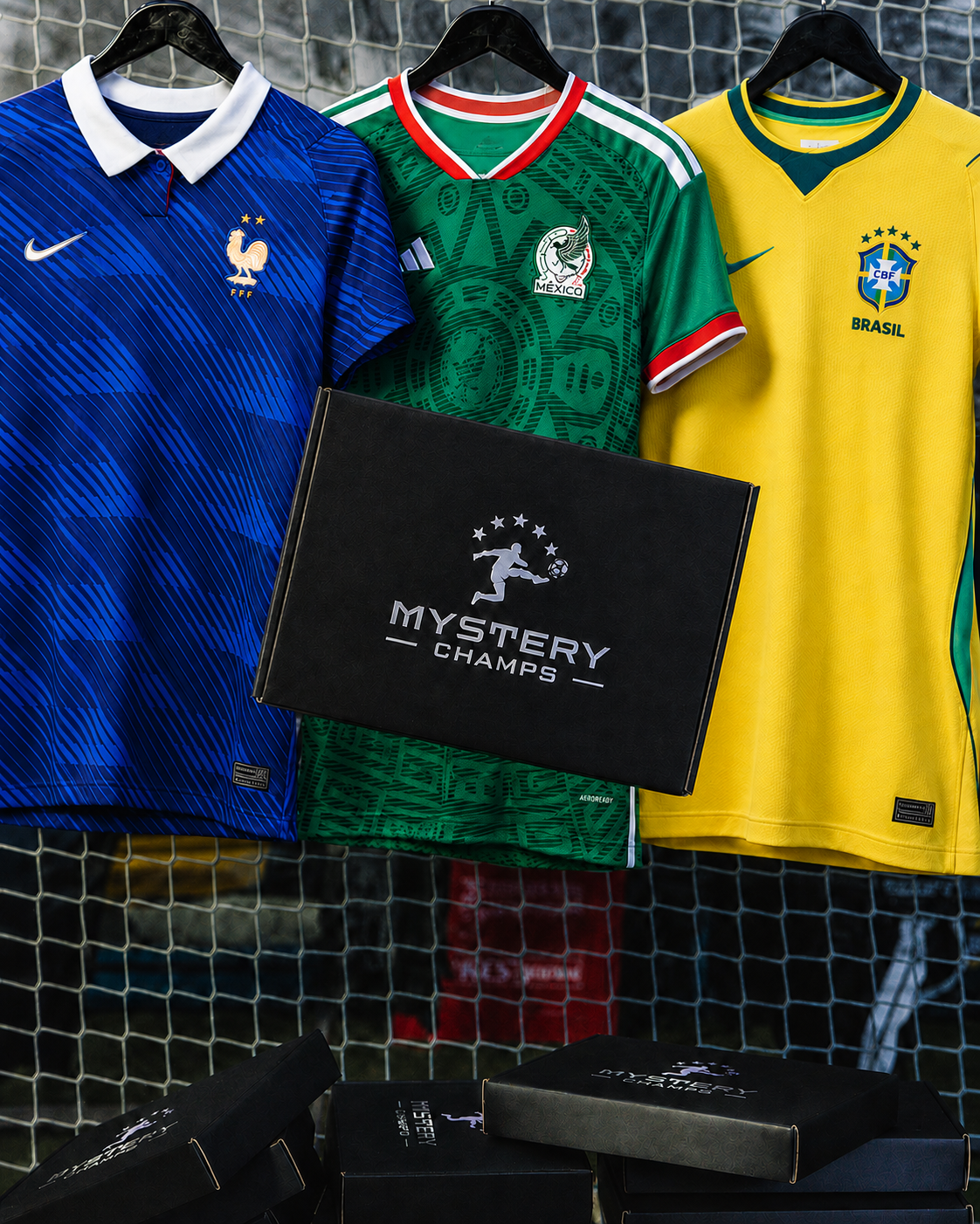 Damen WM Trikot Mystery Box mit Frankreich, Mexiko und Brasilien Trikots von Mystery Champs
