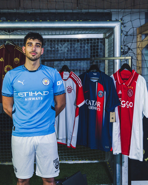 Beispielhafte Trikots von Champions-League-Vereinen aus der Mystery Box