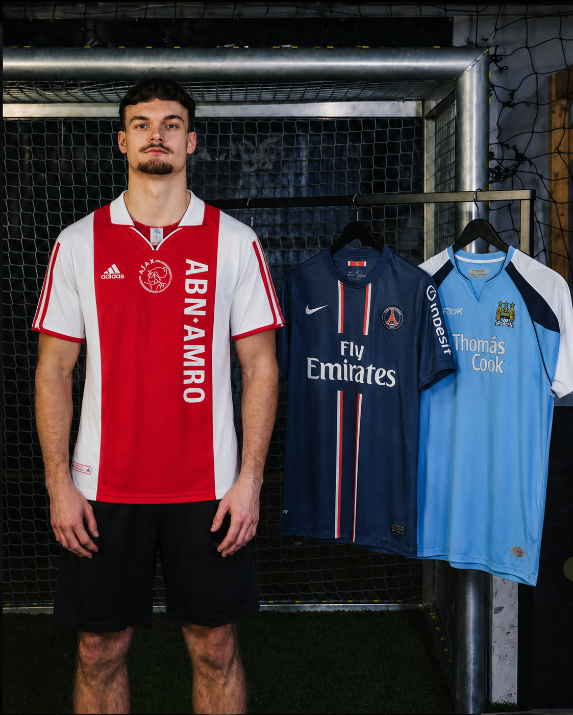 Vintage Fußballtrikot Mystery Box mit Retro-Trikots von Ajax, PSG und Manchester City